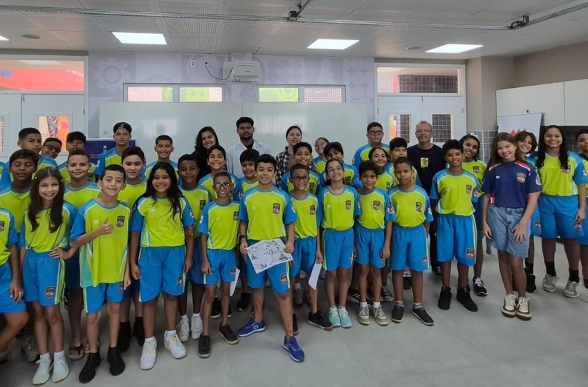 Educação de Maceió, 12º Batalhão da PM e Ufal promovem ações com alunos da Escola Massa