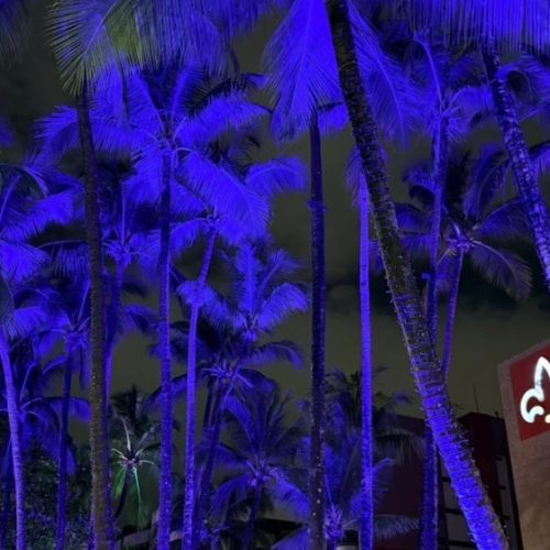 Maceió recebe pontos de iluminação azul em apoio à campanha de prevenção ao câncer de próstata