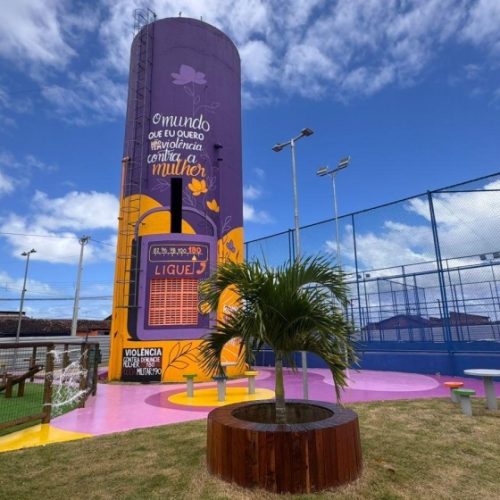 Agosto Lilás chega à reta final com pintura simbólica e revitalização da Praça Maria Onça