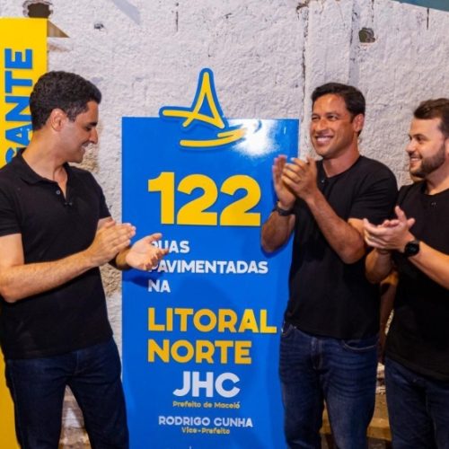 JHC entrega 122 ruas pavimentadas e leva desenvolvimento ao Litoral Norte de Maceió
